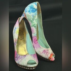 Ted Baker Multicolor Floral Heels Leonar
